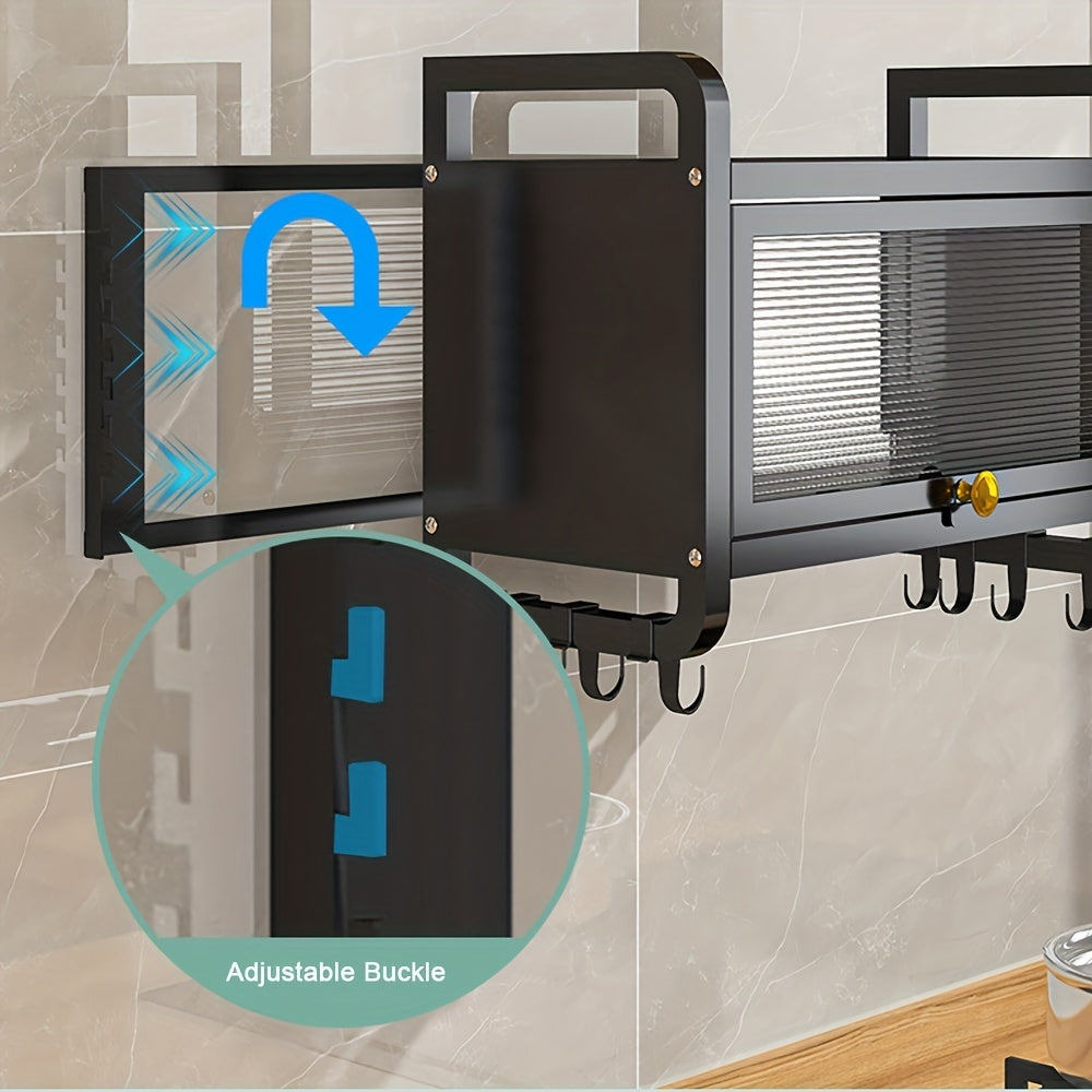 Heavy Duty Wall Mounted Storage Cabinet with Doors and Hooks