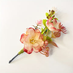 DUOJIAOYAN Butterfly Orchid Hair Clip Colorful Floral Headpiece for Weddings