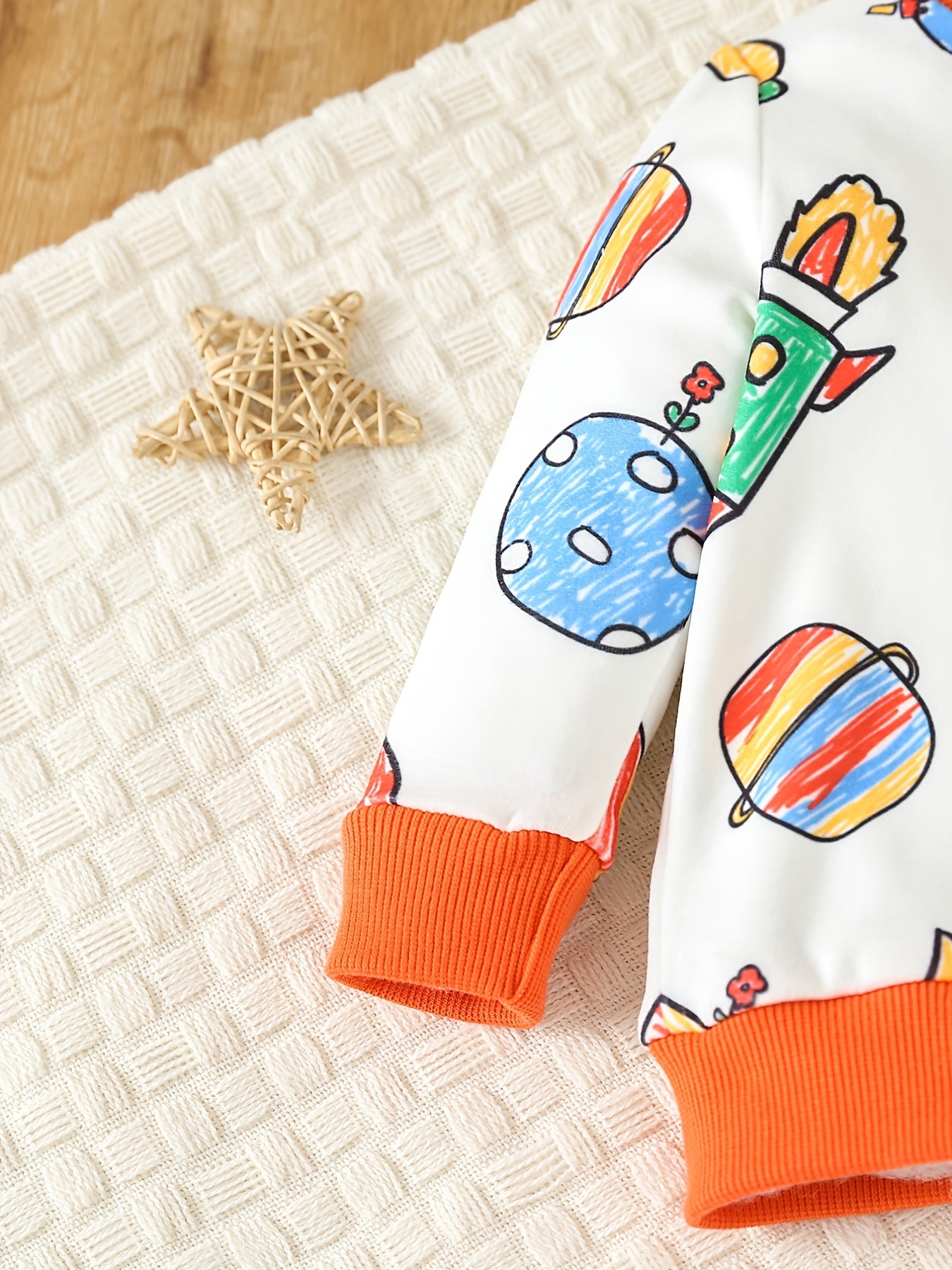 Baby Boy Cartoon Pajama Set Long Sleeve Top Pants Loungewear 2pcs