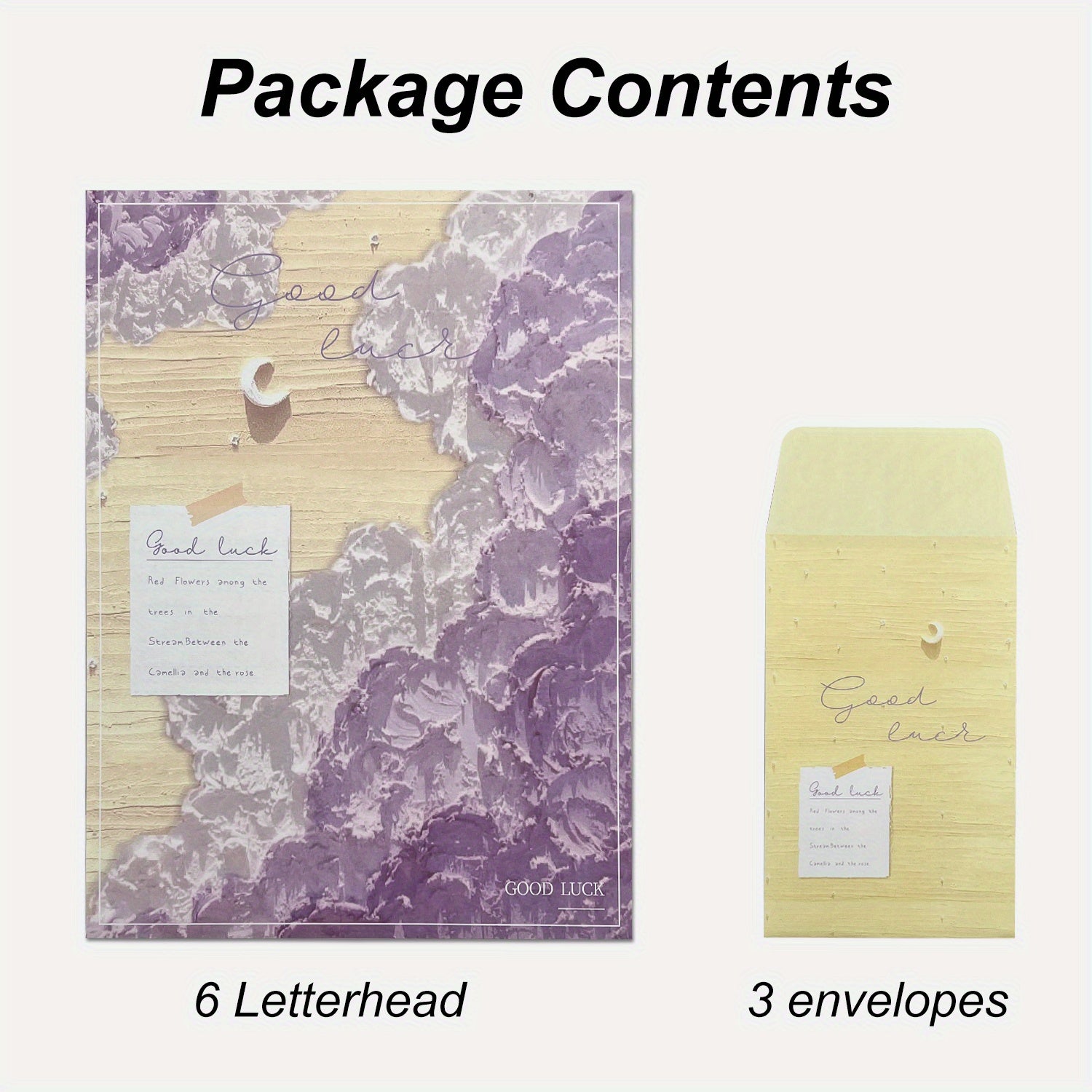 9pcs Floral Writing Paper Set with Matching Envelopes