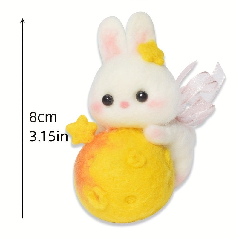 1pc Rabbit Wool Felt DIY Material Package Creative Gift Doll Decoration Pendant