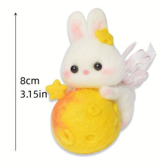1pc Rabbit Wool Felt DIY Material Package Creative Gift Doll Decoration Pendant