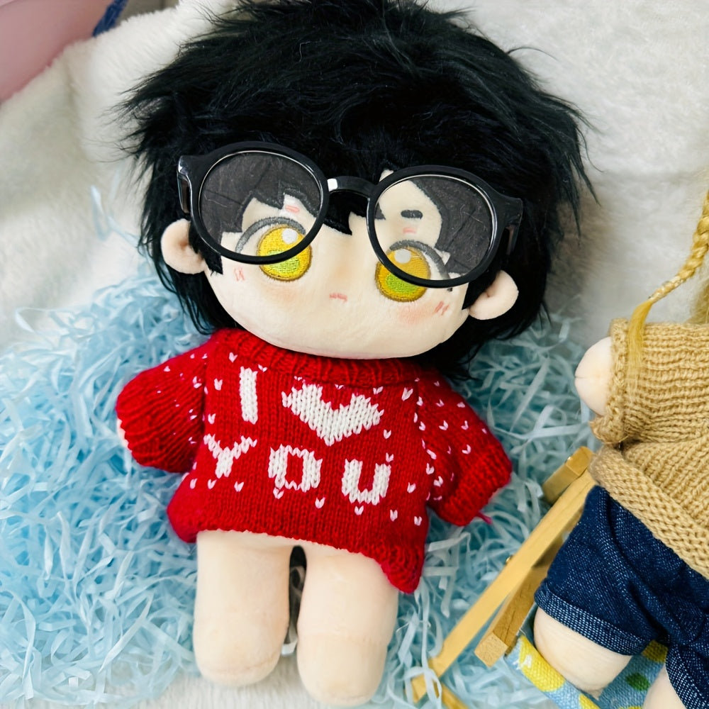 Doll Clothes for Plush Doll Carrot Striped I Love You Jeans