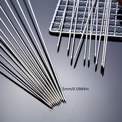 50pcs Stainless Steel BBQ Skewers High Temp Resistant Easy to Clean