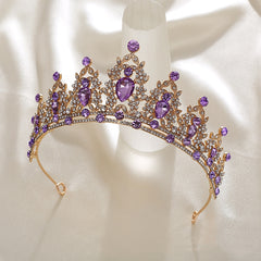 Colorful Rhinestone Crown Headband Bridal Wedding Princess Tiara