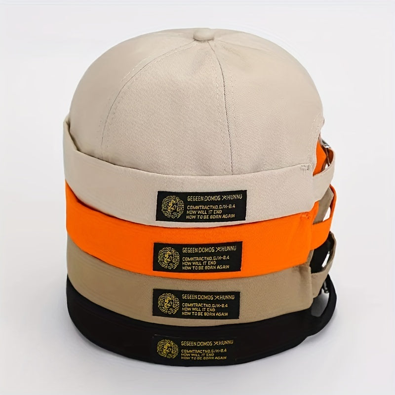 Brimless Hat Retro Skullcap Rolled Cuff Beanie Docker Cap Watch Cap