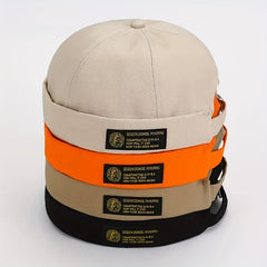 Brimless Hat Retro Skullcap Rolled Cuff Beanie Docker Cap Watch Cap
