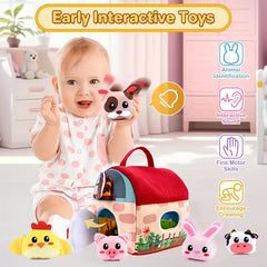 7pcs Teenage Toy Set with Farm Animals and Mirror Balls