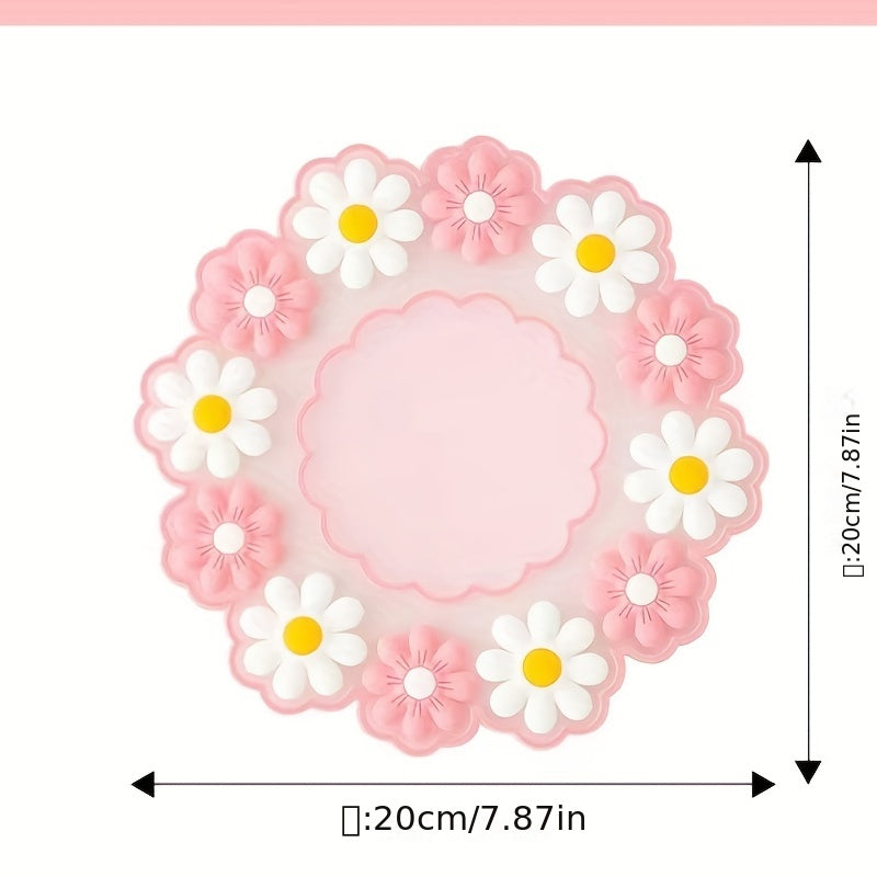 Rubber Placemat Flower Plate Mat Non-slip Coaster Table Mat