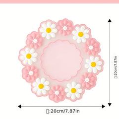 Rubber Placemat Flower Plate Mat Non-slip Coaster Table Mat