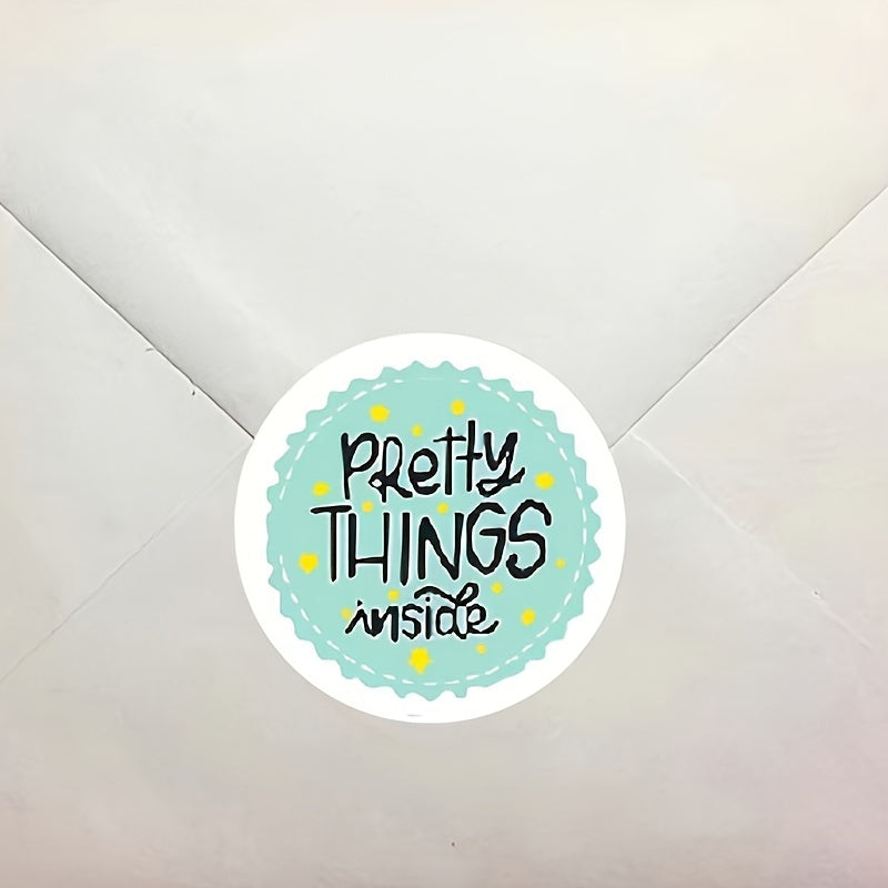 500pcs Round Thank You Stickers Wedding Decoration Pretty Thing Inside