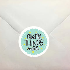 500pcs Round Thank You Stickers Wedding Decoration Pretty Thing Inside