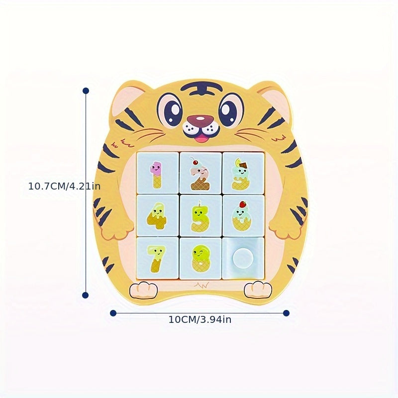 Kids Magnetic Sliding Puzzle Educational Game with Cartoon Animals