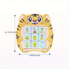Kids Magnetic Sliding Puzzle Educational Game with Cartoon Animals