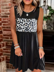 Leopard Print Smock Dress