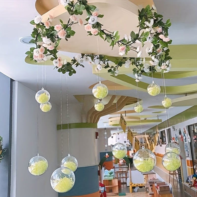 Refillable Transparent Plastic Ornament Balls DIY Decorations