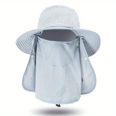Quick Drying Sun Hat with Face Covering Bucket Hat for Outdoor