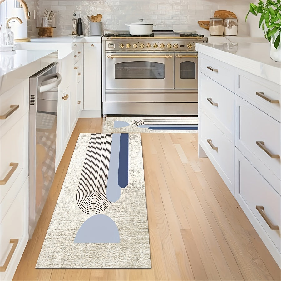 Light Runner Rug Grey Washable Carpet Delicate Hemming Floor Mat