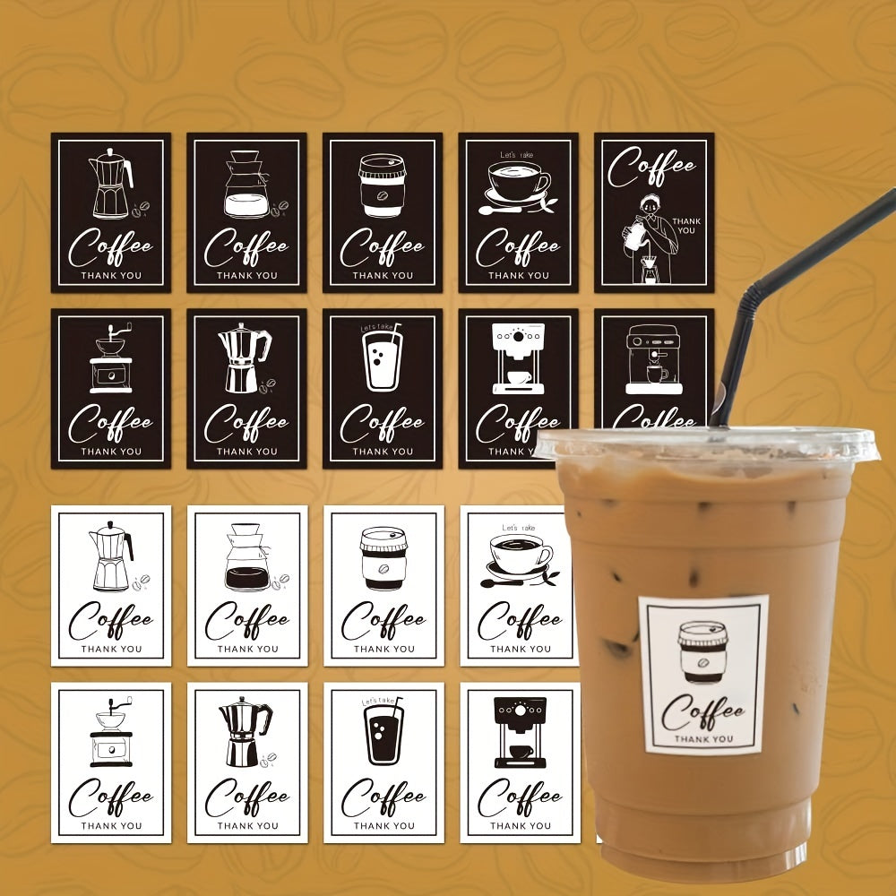 100pcs Coffee Cup Stickers for DIY, Guitar, Laptop, Motorcycle, Car