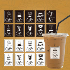 100pcs Coffee Cup Stickers for DIY, Guitar, Laptop, Motorcycle, Car