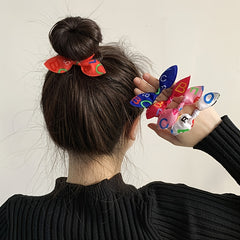 50pcs Kids Rubber Band Hair Bows Colorful Hair Rope