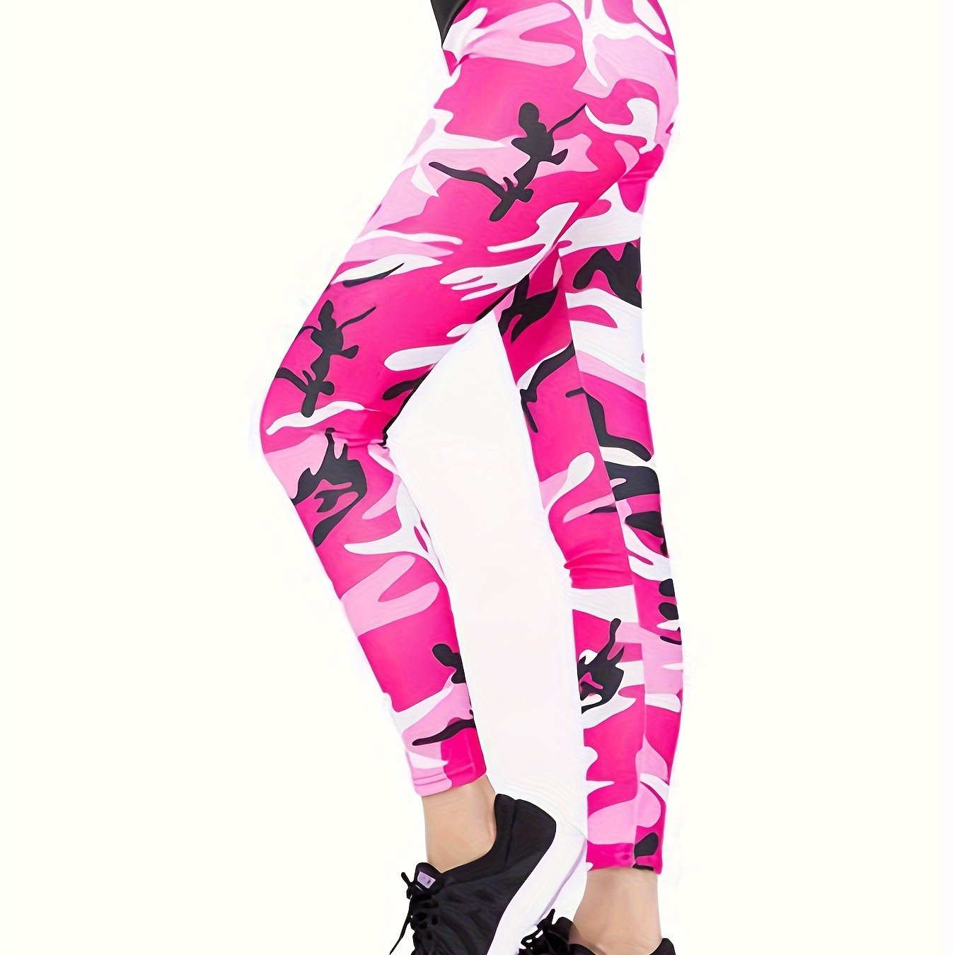 Camouflage Print Yoga Pants Slim Fit Running Leggings