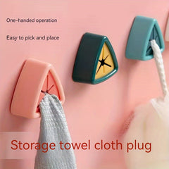 Towel Stopper Dish Cloth Hook Punching Rag Stopper Hand Towel Shelf Toilet