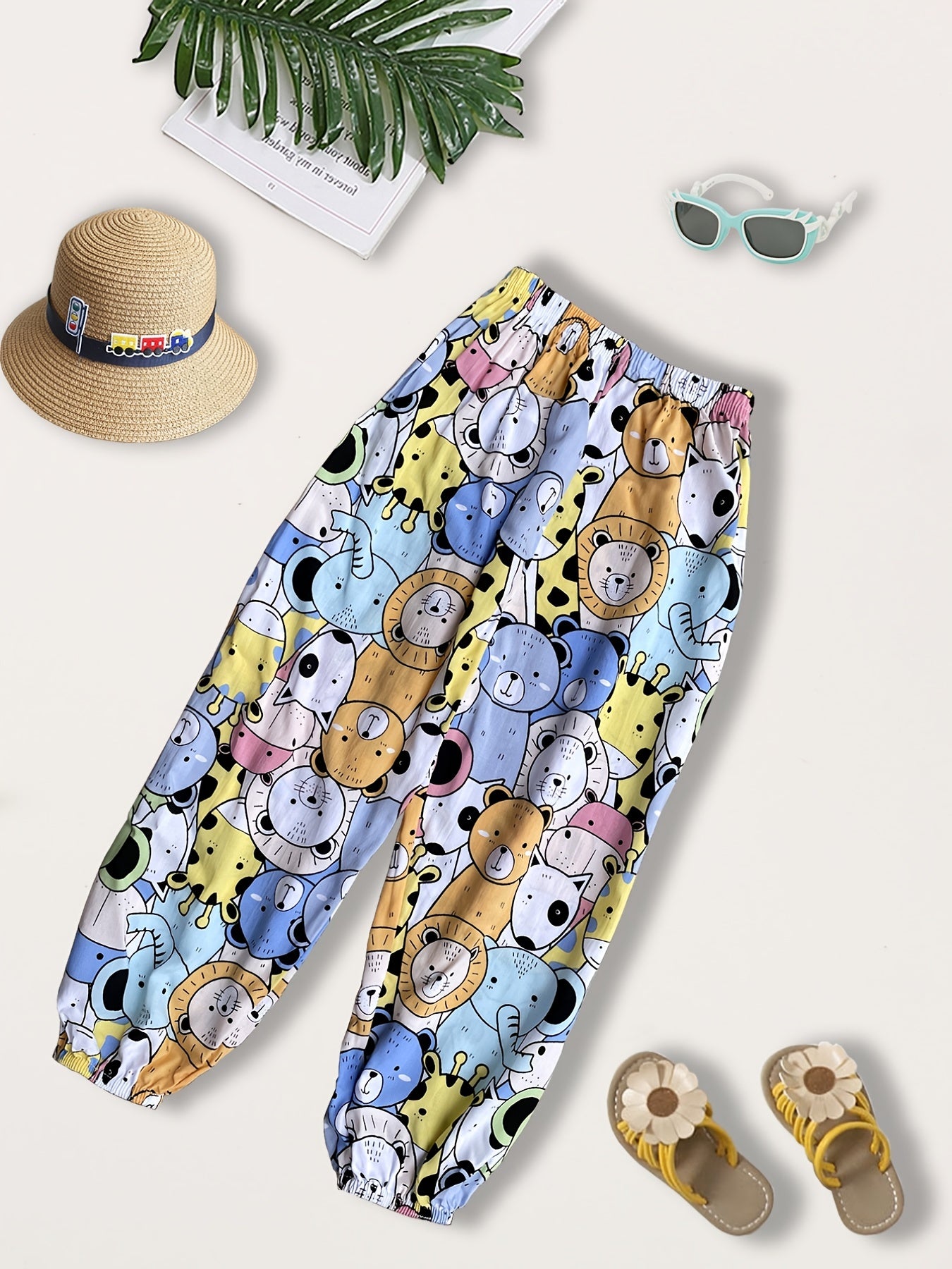 Kids Girls Harem Pants Casual Animal Pattern Joggers