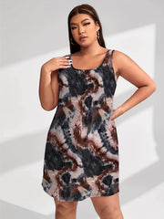 Tie Dye Tank Dress Stretch Loungewear