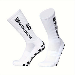 Non slip Football Socks With Grip Pads Breathable Wear resistant Soccer Socks