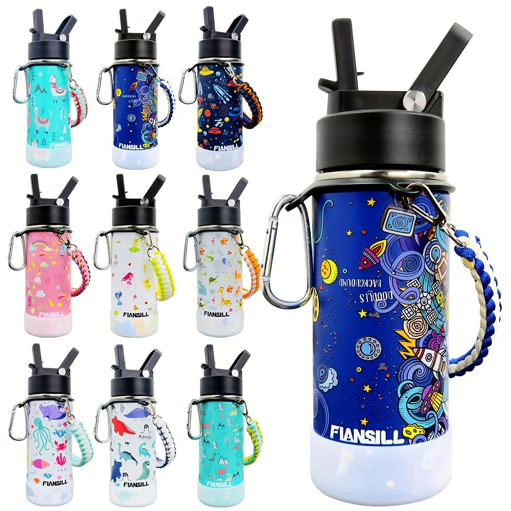 480ml Colorful Stainless Steel Water Bottle Double Layer Leakproof Cup