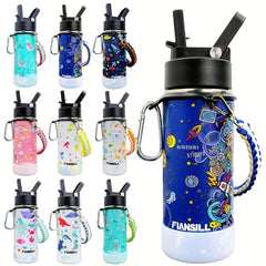 480ml Colorful Stainless Steel Water Bottle Double Layer Leakproof Cup