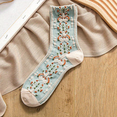 5 Pairs Girls Kids Sweat Absorbent Crew Socks Spring Autumn