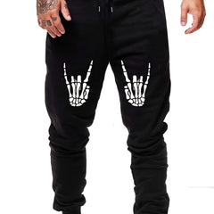 Men's Skull Hand Print Sport Pants