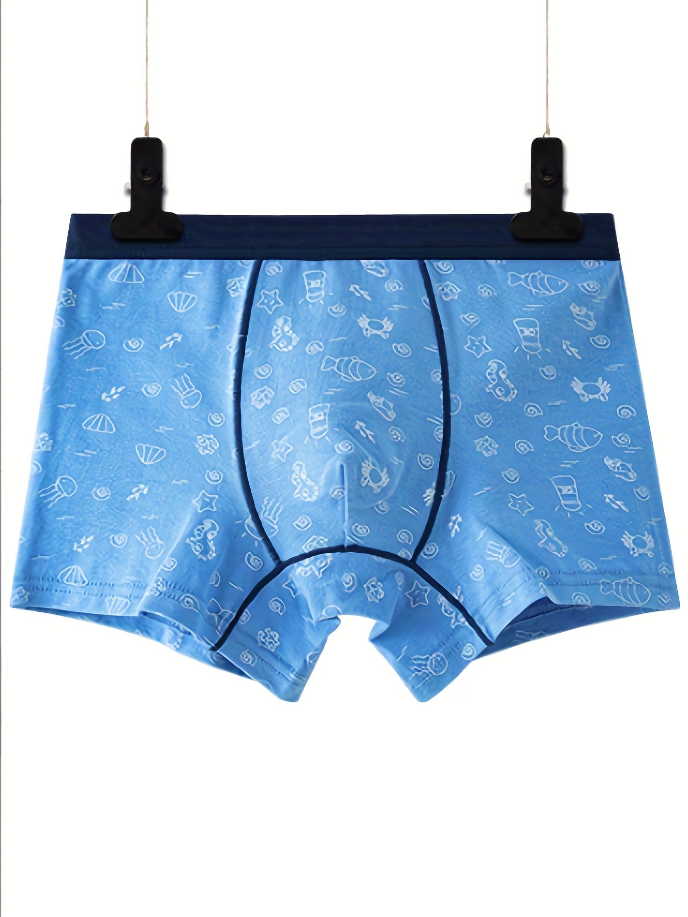 2pcs Boy's Ocean Boxer Briefs Cartoon Print Underwear