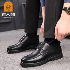 LAORENTOU Men's Oxfords Leather Dress Shoes Comfortable Durable Non Slip