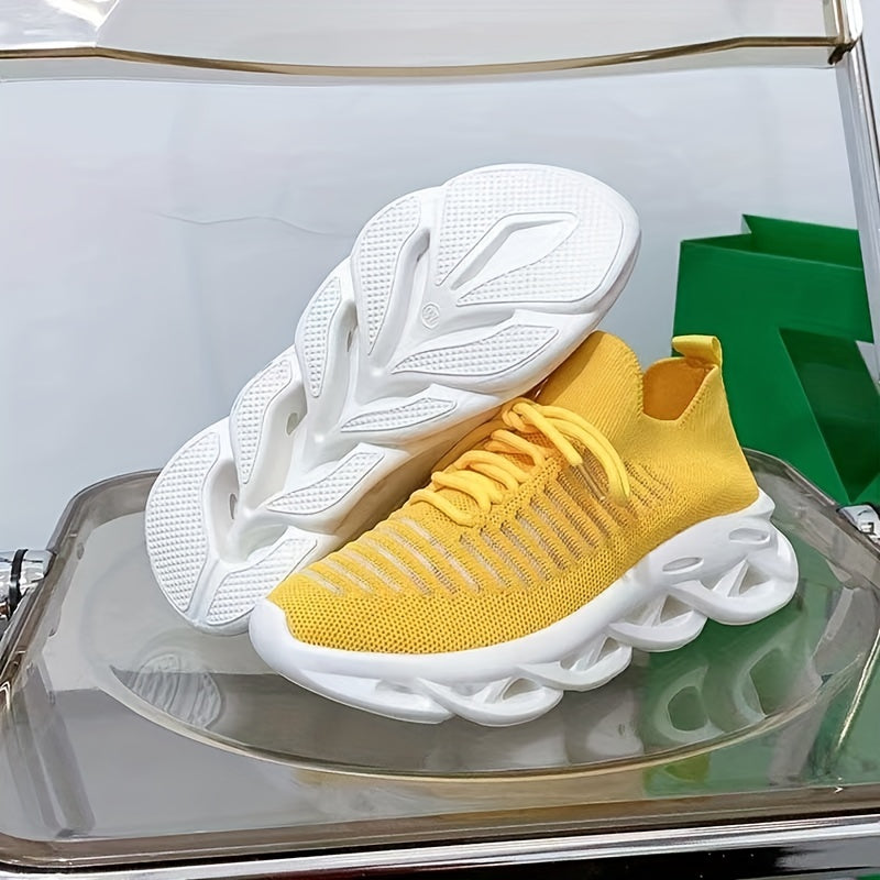 Women's Breathable Flying Woven Sneakers Casual Running Shoes