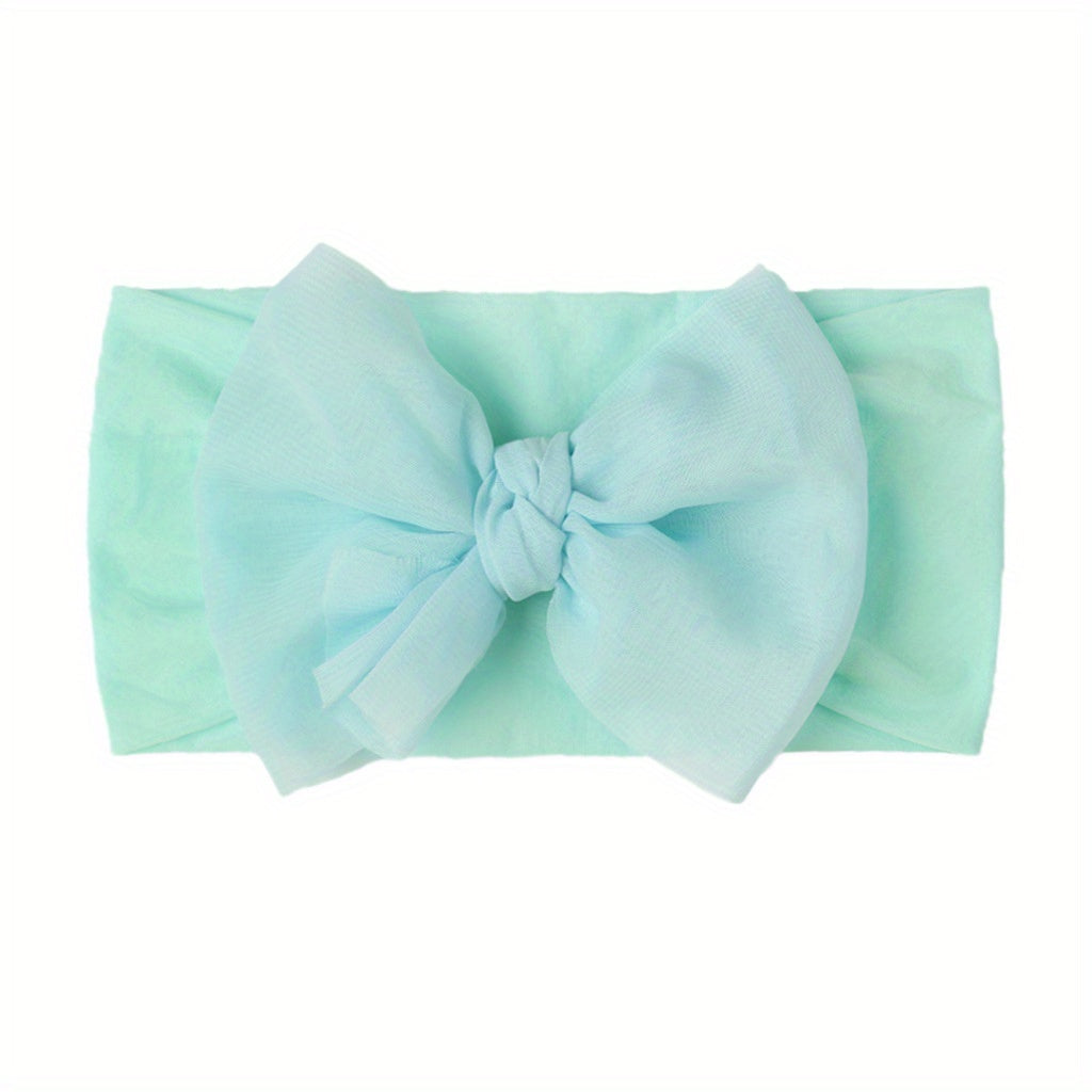 Stylish Bow Headband for Girls Elastic Wide Brim Hair Accessory