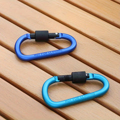 2pcs Carabiner Clip Lock Aluminum Alloy D Ring Key Chain Clip Ho