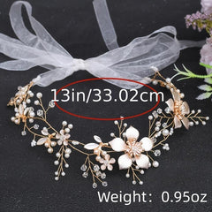 Bridal Headband Necklace Rhinestone Wedding Hair Accessories