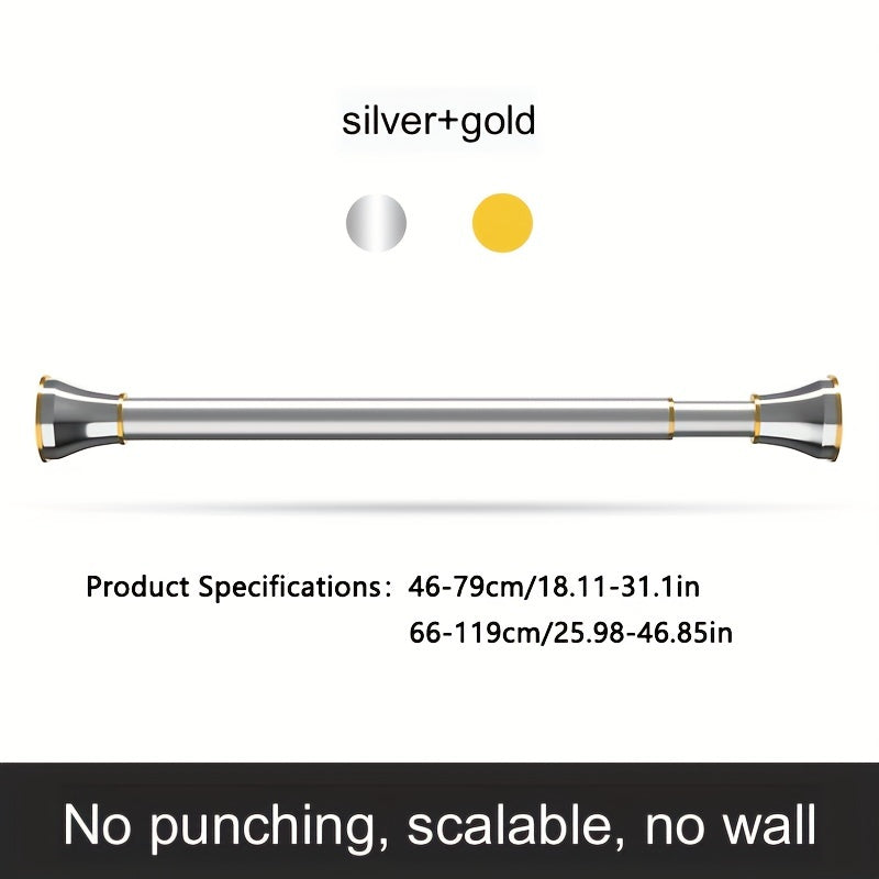 Telescopic Shower Curtain Rod for Bathroom Drying Wardrobe Hanging Clothes