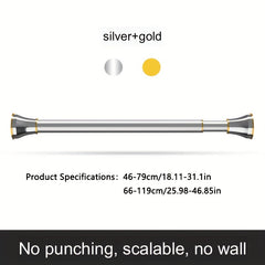 Telescopic Shower Curtain Rod for Bathroom Drying Wardrobe Hanging Clothes