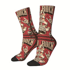 Men's Funny Retro Compression Mid calf Socks