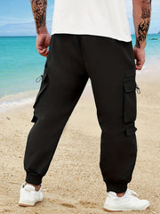Men's Cargo Pants Active Drawstring Loose Pants