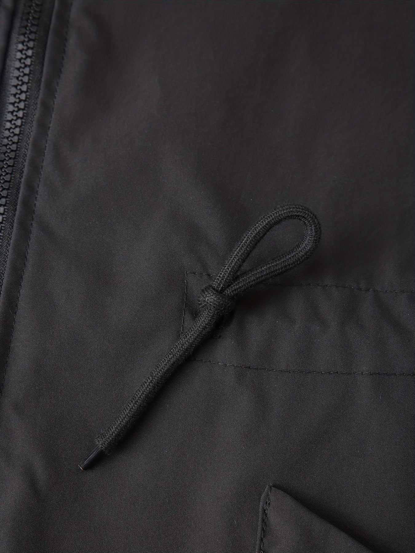 Solid Pockets Hooded Jacket Zip Up Casual Long Sleeve