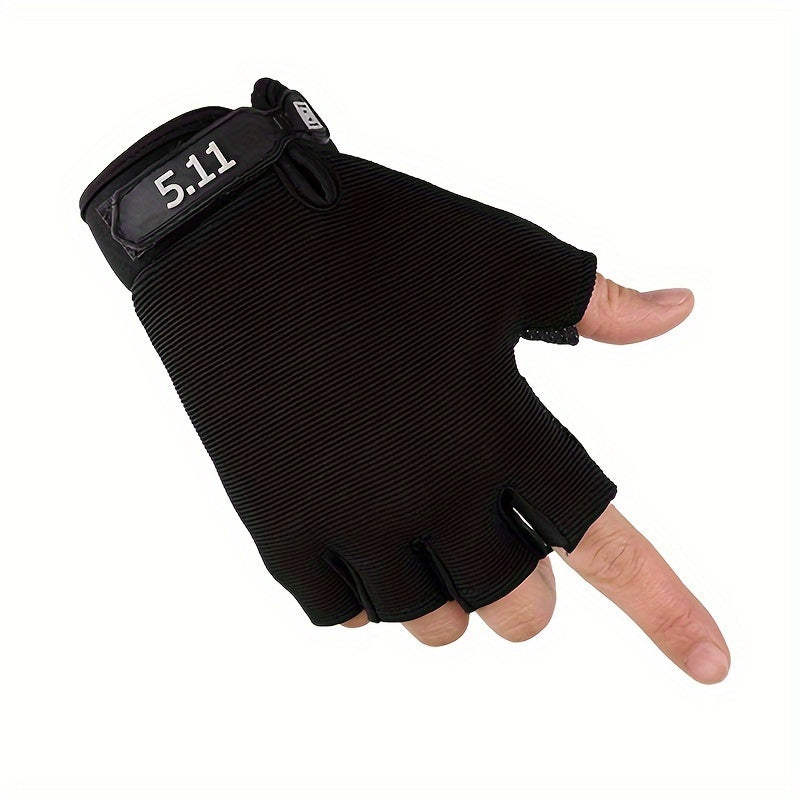 Men's Half Finger Outdoor Cycling Gloves Non slip Fitness Gloves