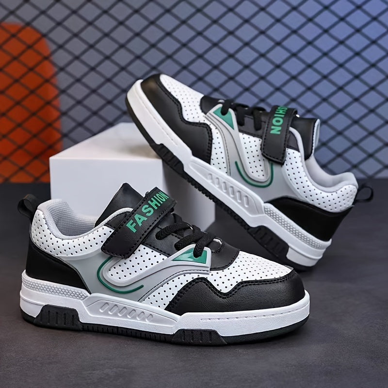 Boy's Breathable Skate Shoes Comfy Non Slip Casual Preppy Style Sneakers