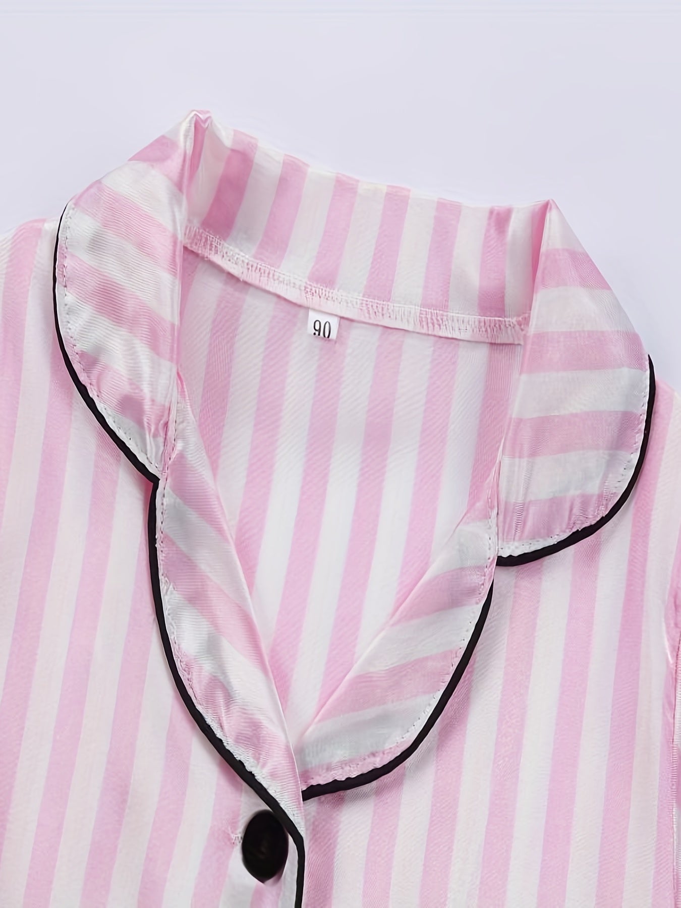 Girls Stripes Print Pajamas Set for Summer