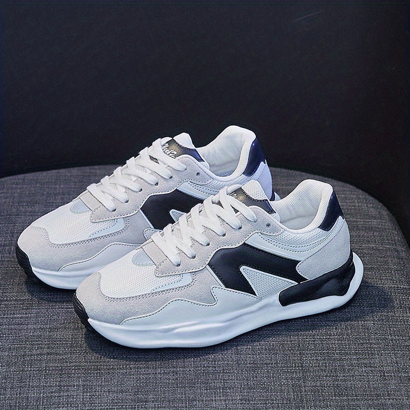 Women's Colorblock Sports Shoes Lace Up Running Sneakers