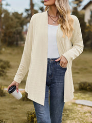 Casual Cardigan Women's Plus Textured Long Sleeve